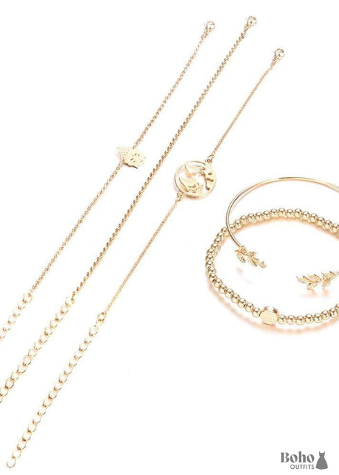 Pulseras Boho de Oro Tierra y Naturaleza Lauren